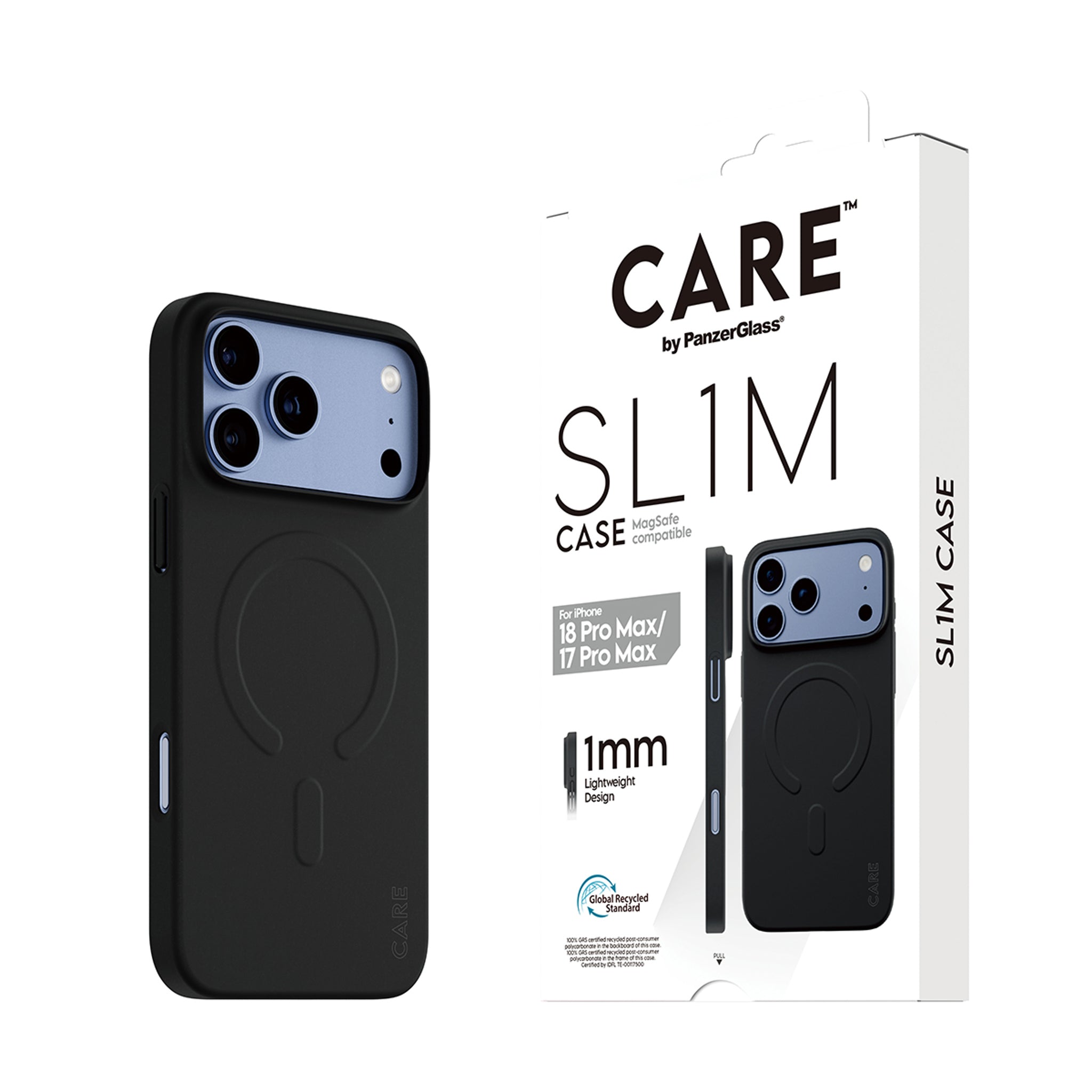 CARE™ by PanzerGlass® SL1M Case Black w. MagSafe iPhone 18 Pro Max | 17 Pro Max